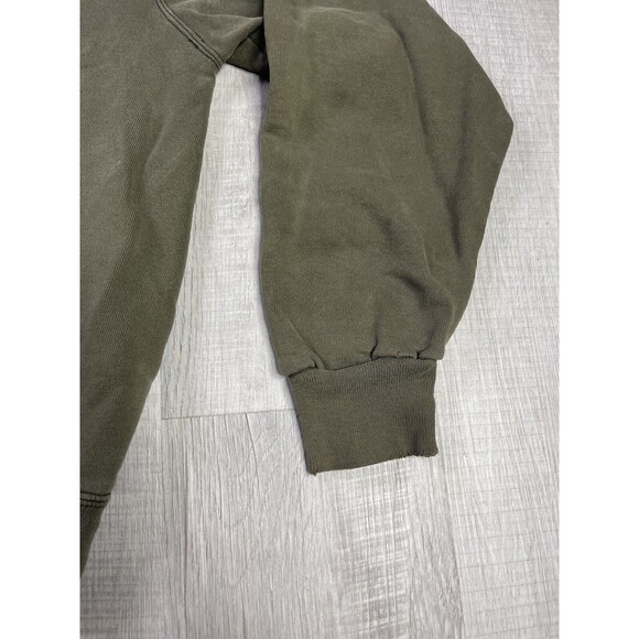 90s Champion Sweater Sz L Green Fleece Pullover Crew Neck Faded Distressed RB - Picture 6 of 13